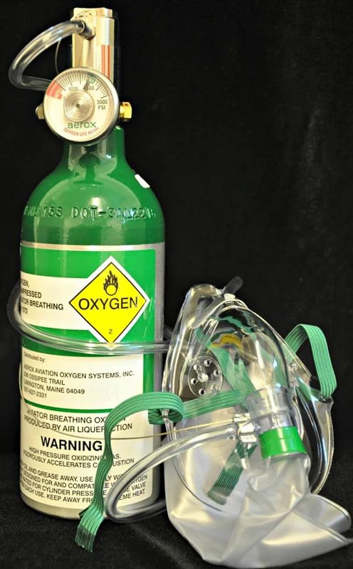 PrO2-6-2, Emergency Oxygen System for Two Users. 6 Cubic Foot bottle
