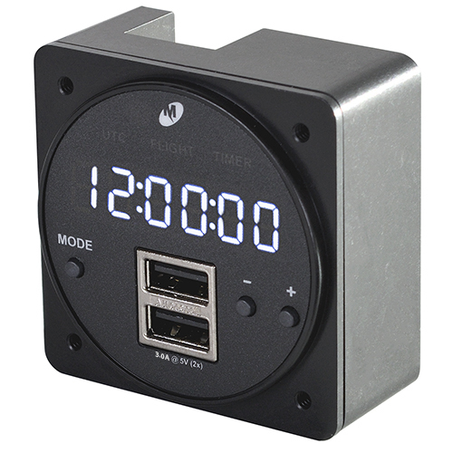 CH93 CHRONOS Digital Clock High Power USB Charger | Dual USB-A ports